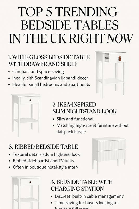 Top 5 Trending Bedside Tables in the UK Right Now