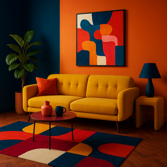 Discover 5 ways to use bold colour in a modern home. Learn how to style statement furniture and wall art with Maison Alera’s bold, high-end interior design approach.
