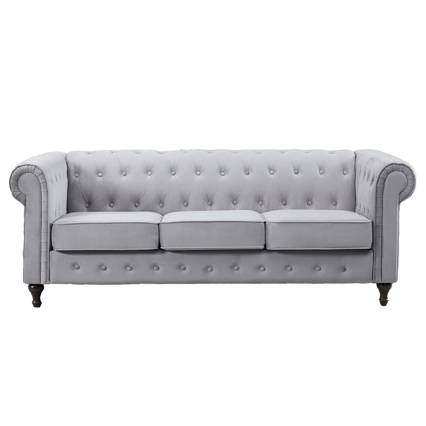Velvet Chesterfield 3-Seater Sofa – Available in 5 Colours