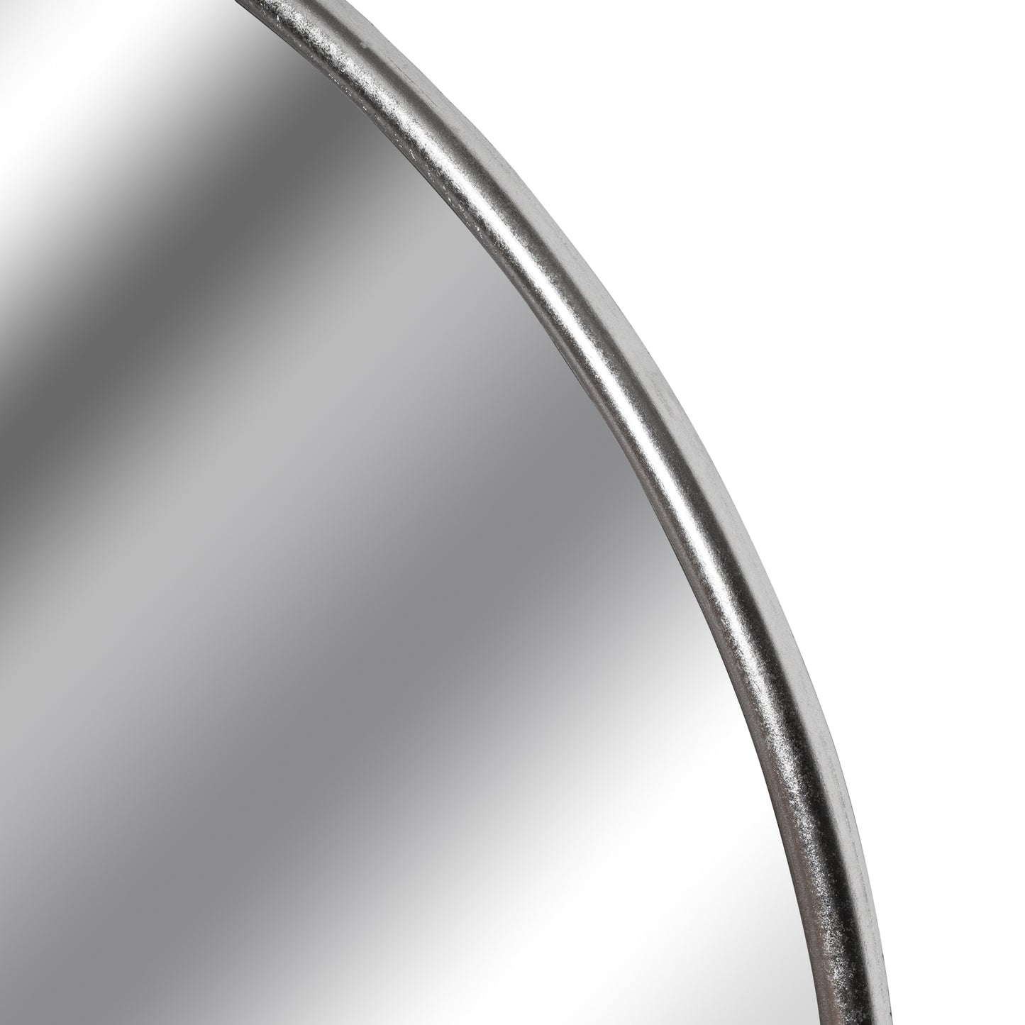 Silver Foil Large Round Metal Wall Mirror – 125cm Statement Circle Mirror