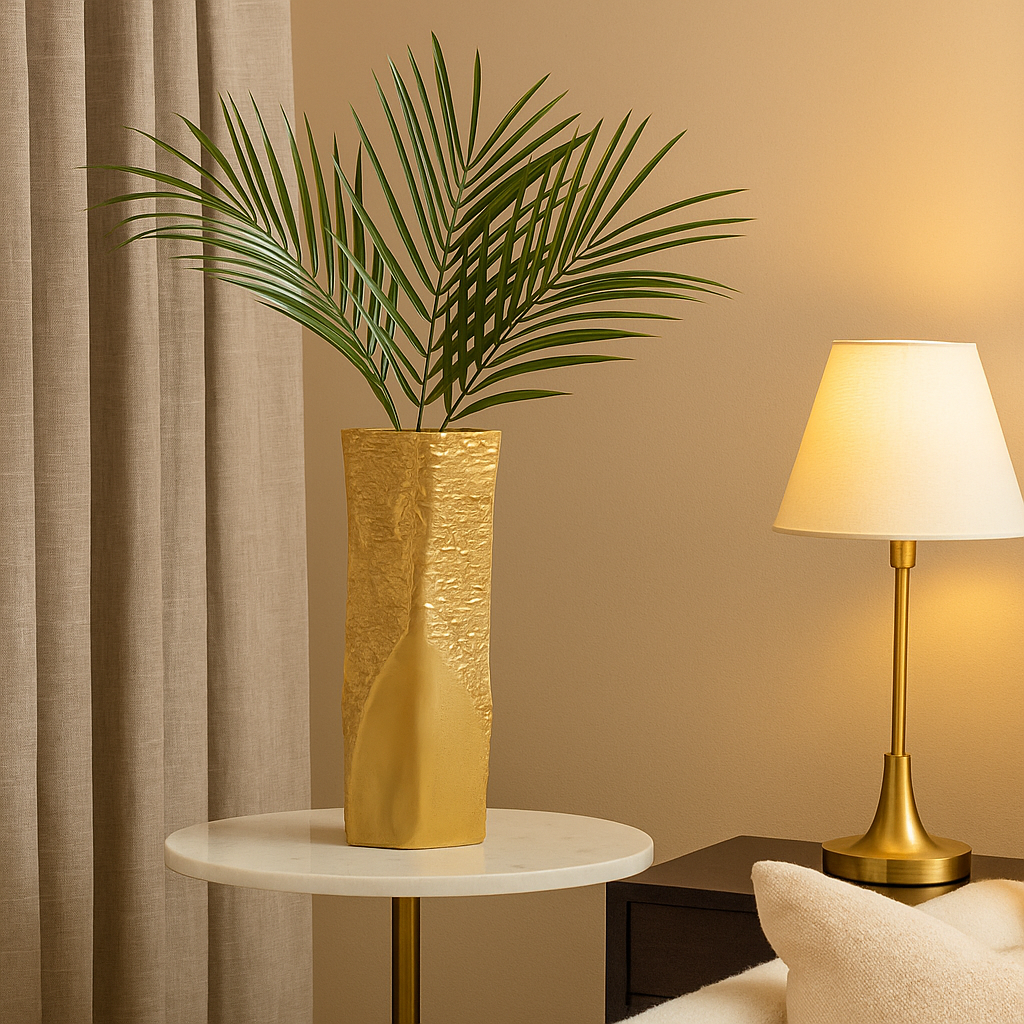 Dante Small Gold Textured Vase