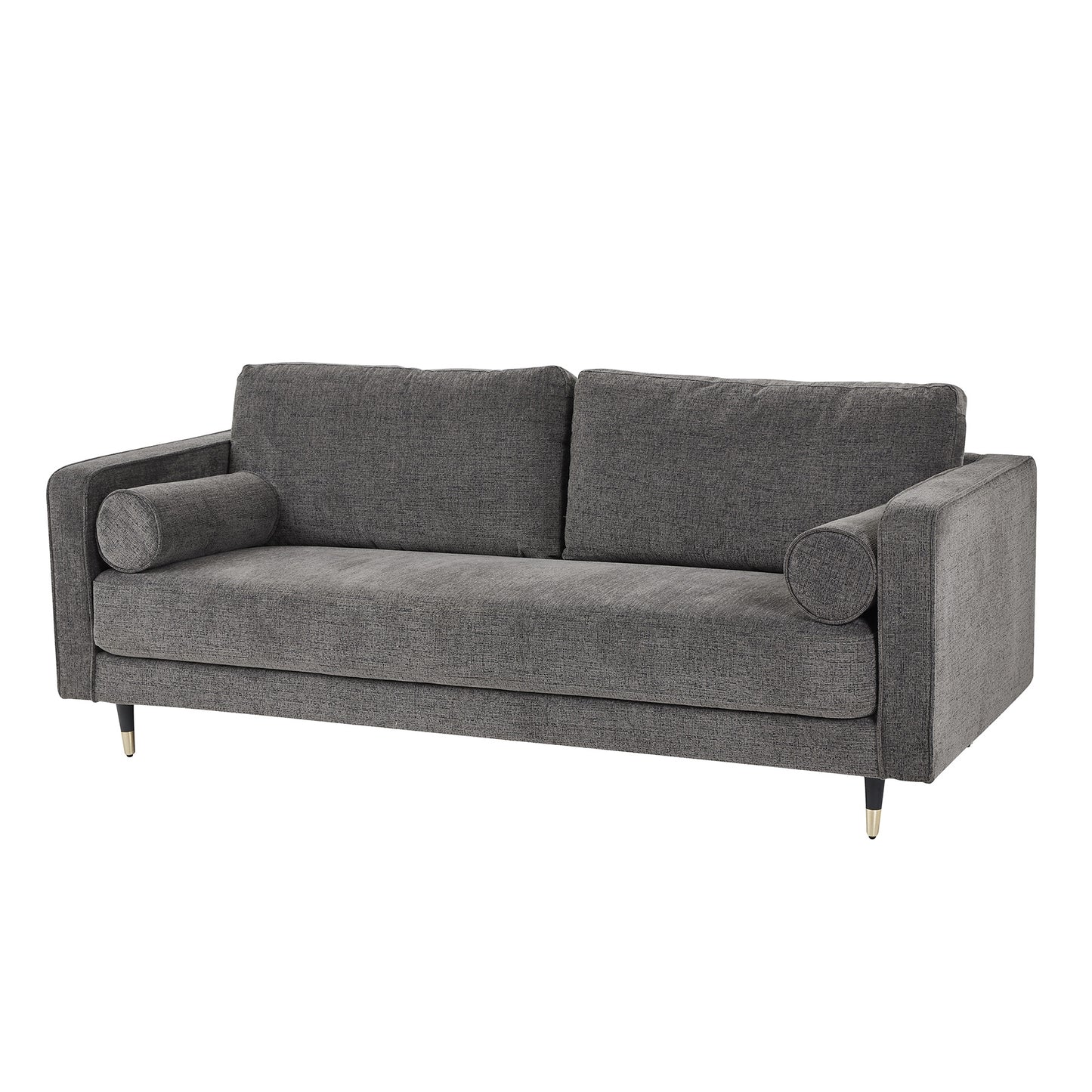 Richmond Grey Upholstered Sofa – Classic Modern 3-Seater with Bolster Cushions
