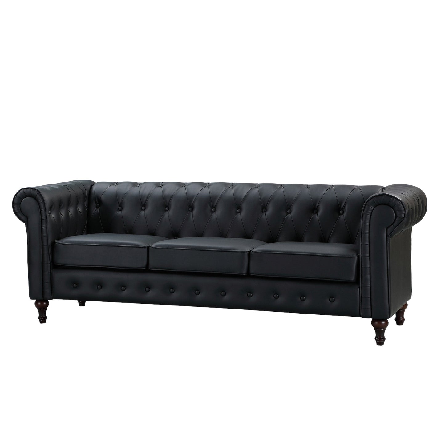 Classic Chesterfield 3-Seater Sofa in Leather – Available in 4 Colours