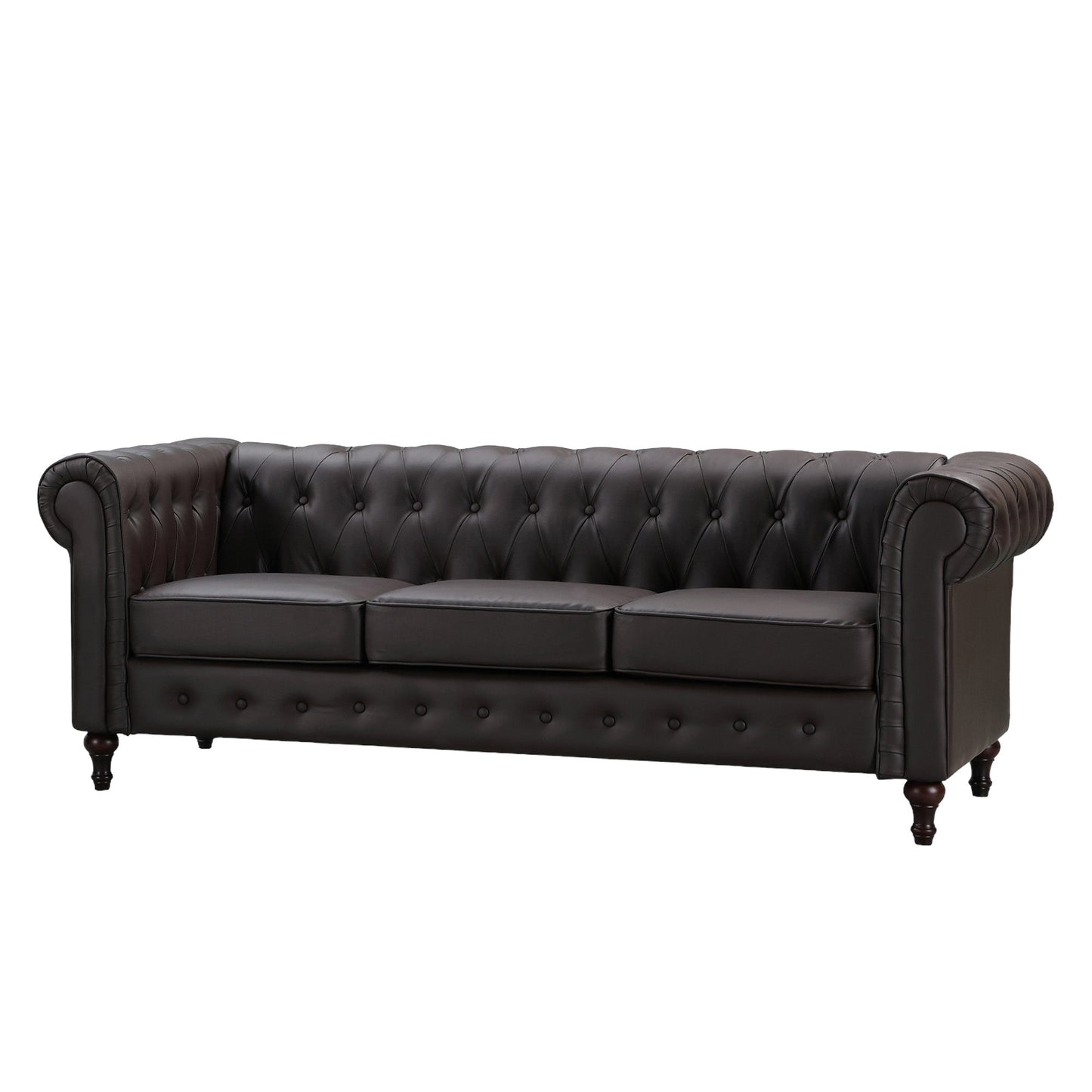 Classic Chesterfield 3-Seater Sofa in Leather – Available in 4 Colours