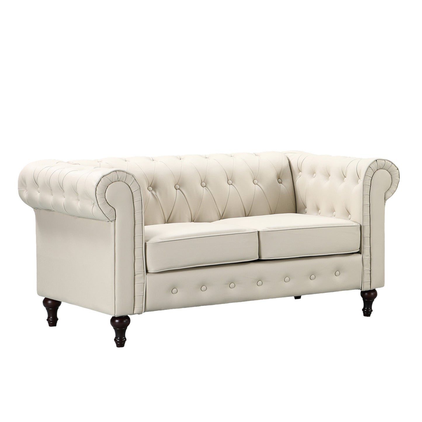 Classic Chesterfield 2-Seater Sofa in Leather – Available in 4 Colours