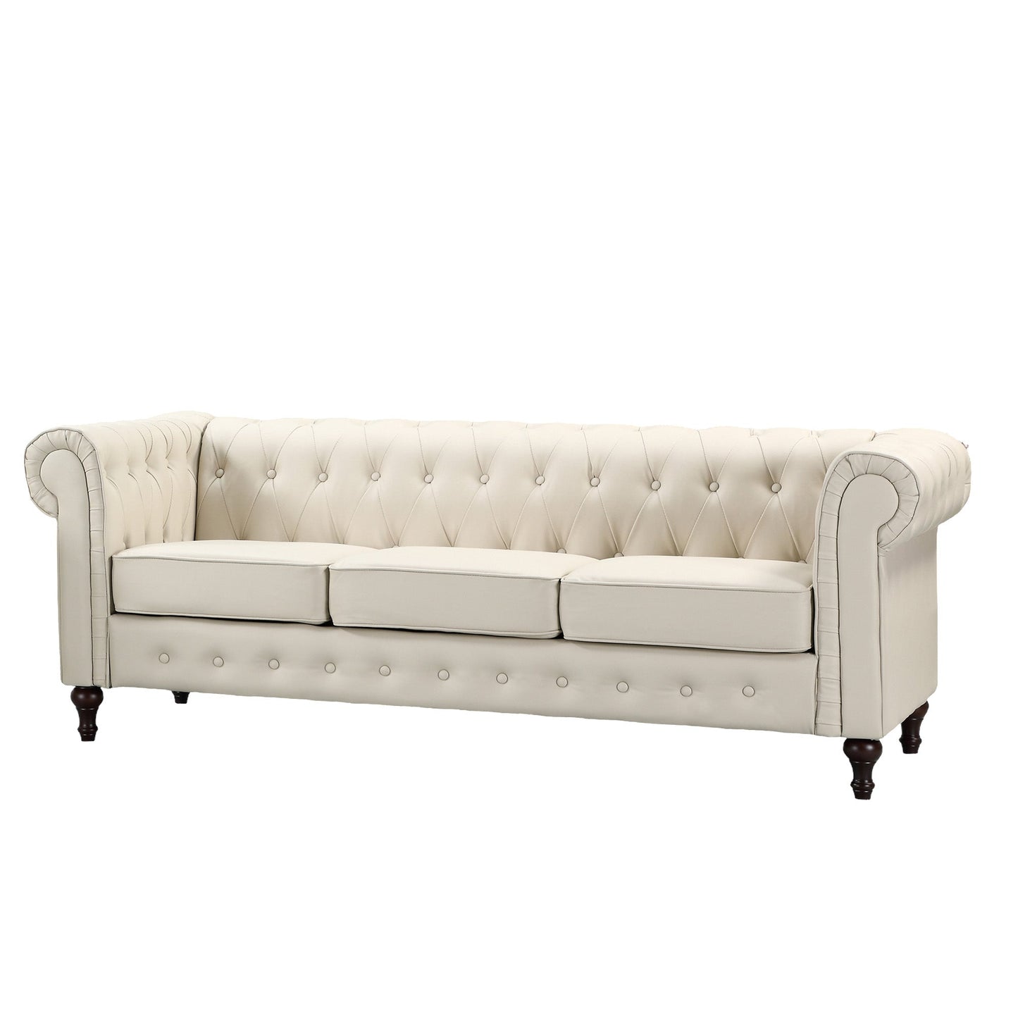 Classic Chesterfield 3-Seater Sofa in Leather – Available in 4 Colours
