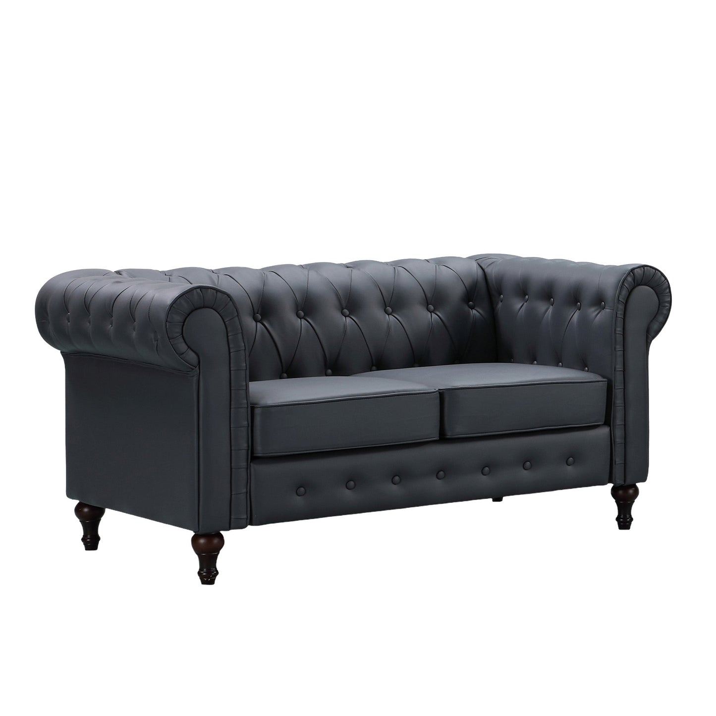 Classic Chesterfield 2-Seater Sofa in Leather – Available in 4 Colours