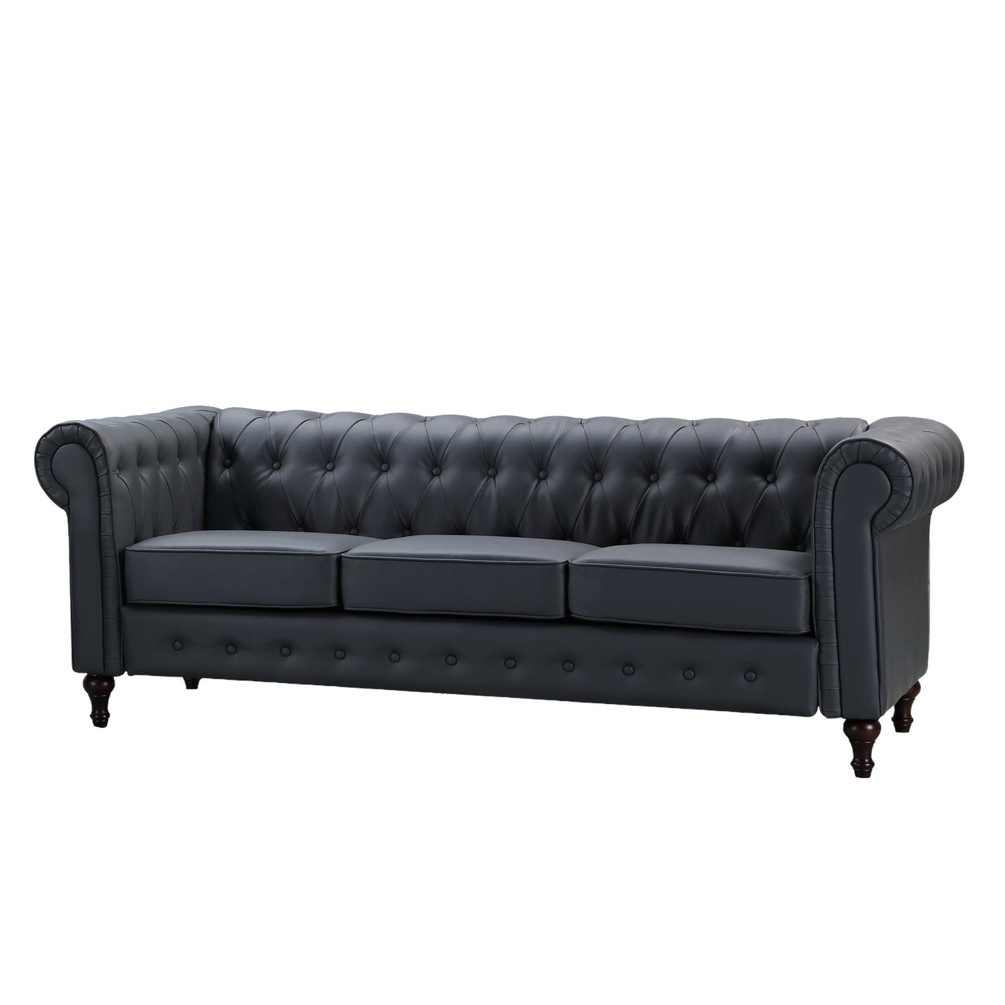 Classic Chesterfield 3-Seater Sofa in Leather – Available in 4 Colours