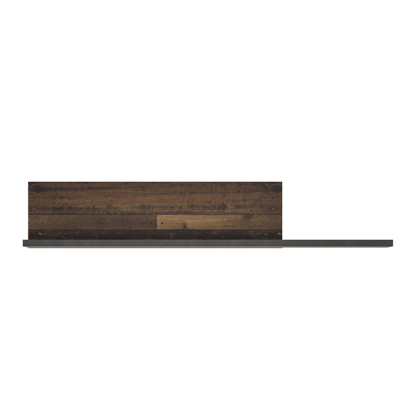 Brooklyn Wall Shelf – Walnut and Dark Matera Grey Finish