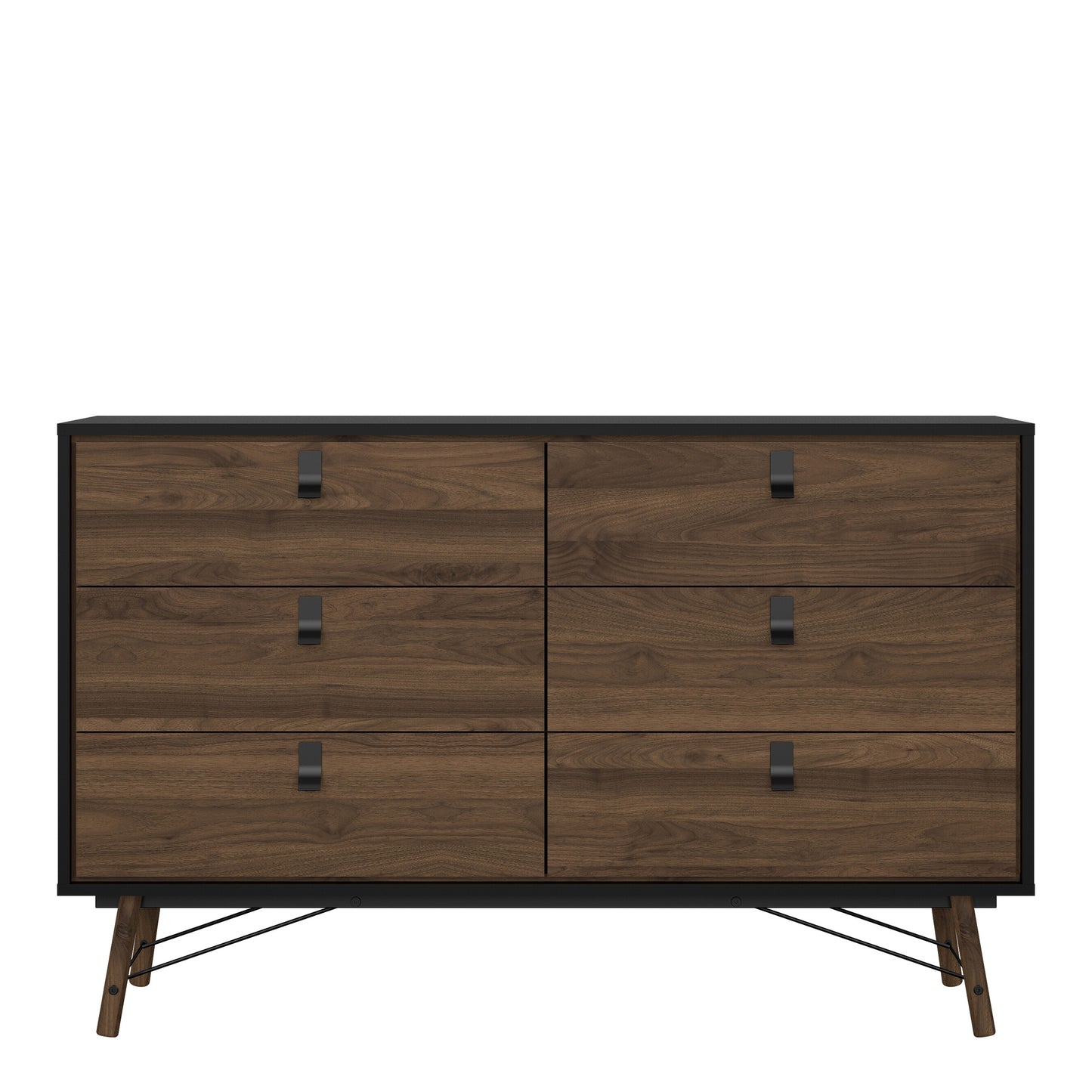 Ry 3-Piece Bedroom Furniture Set – Matt Black Walnut | Wardrobe, Chest & Bedside Cabinet