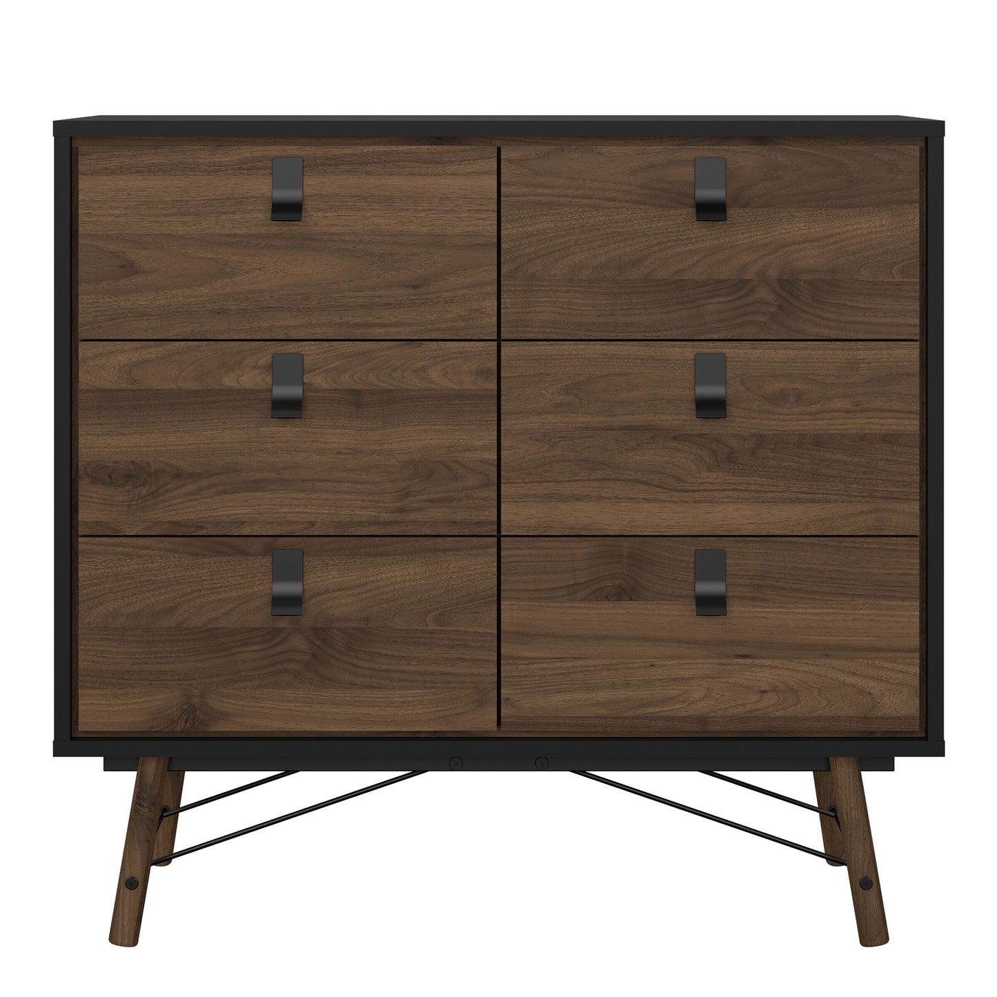 Ry 3-Piece Bedroom Furniture Set – Matt Black Walnut | Wardrobe, Chest & Bedside Cabinet