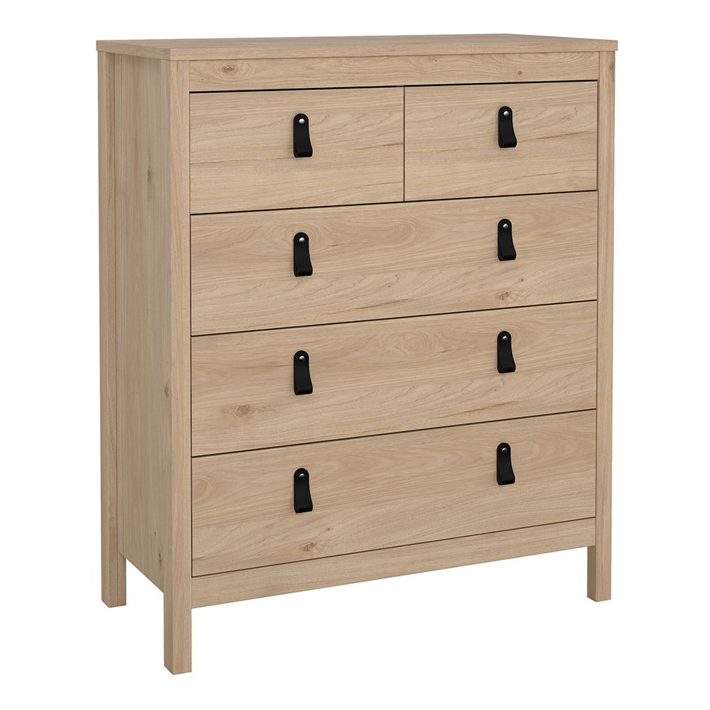 Barcelona 3-Piece Bedroom Furniture Set – Jackson Hickory Oak | Wardrobe, Chest & Bedside Table