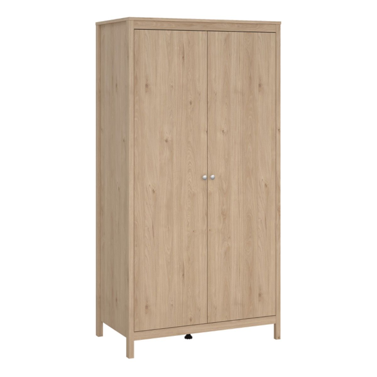 Madrid Bedroom Furniture Set in Jackson Hickory Oak – 2 Door Wardrobe, 5 Drawer Chest & 2 Drawer Bedside Table