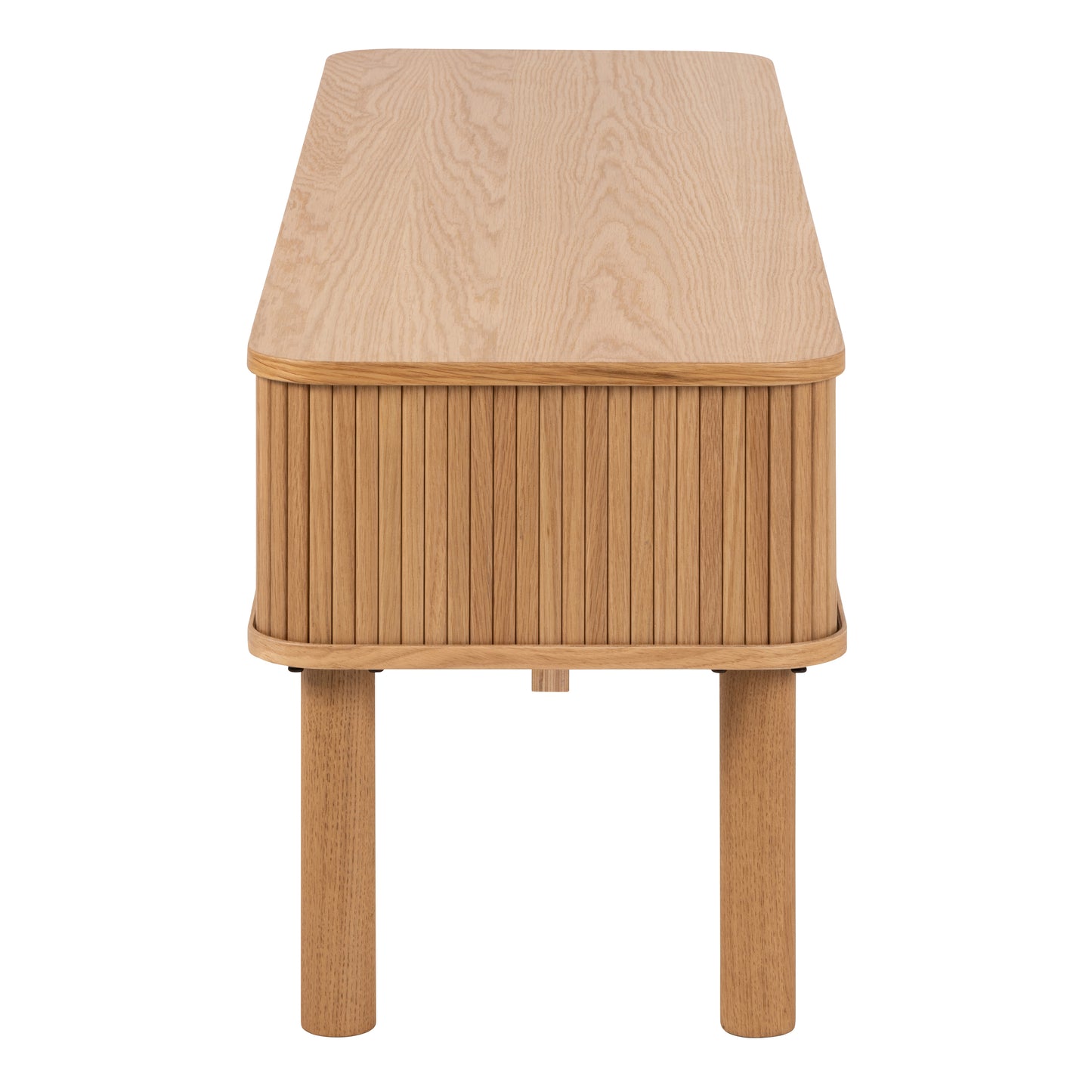Langley Oak Coffee Table – Sliding Tambour Doors with Slatted Detail | FSC™ Certified