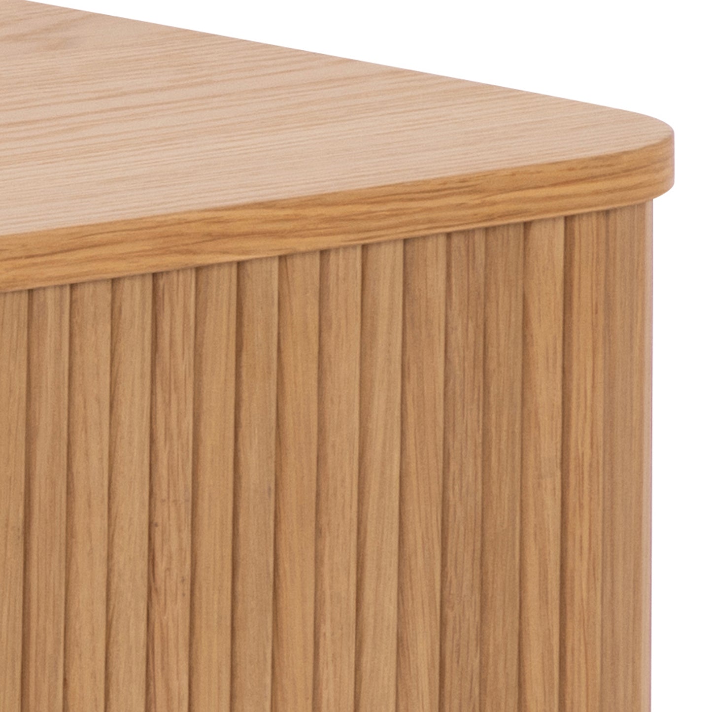 Langley Oak Coffee Table – Sliding Tambour Doors with Slatted Detail | FSC™ Certified