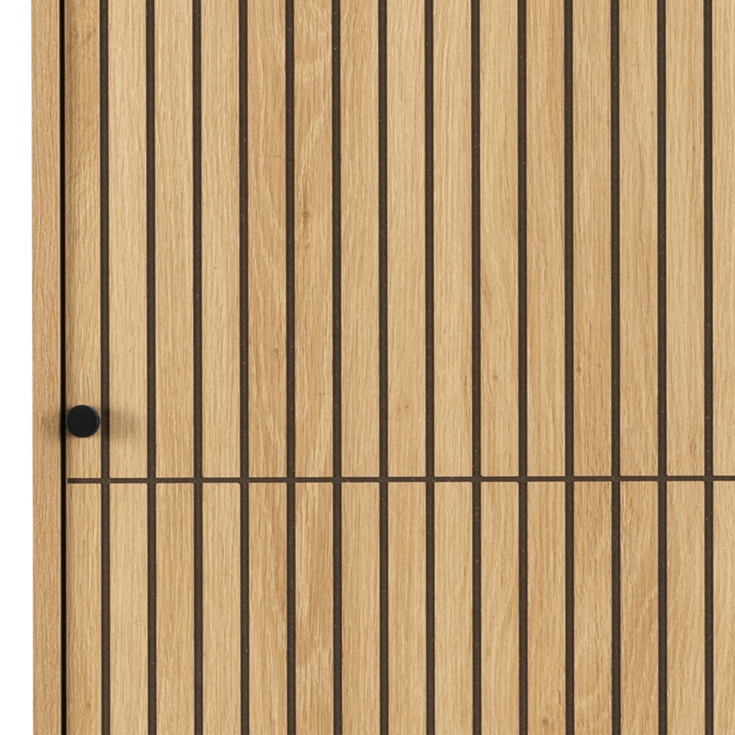 Albany 4 Door Wardrobe – Oak Lamella Front with Black Steel Base | Large Scandinavian Storage