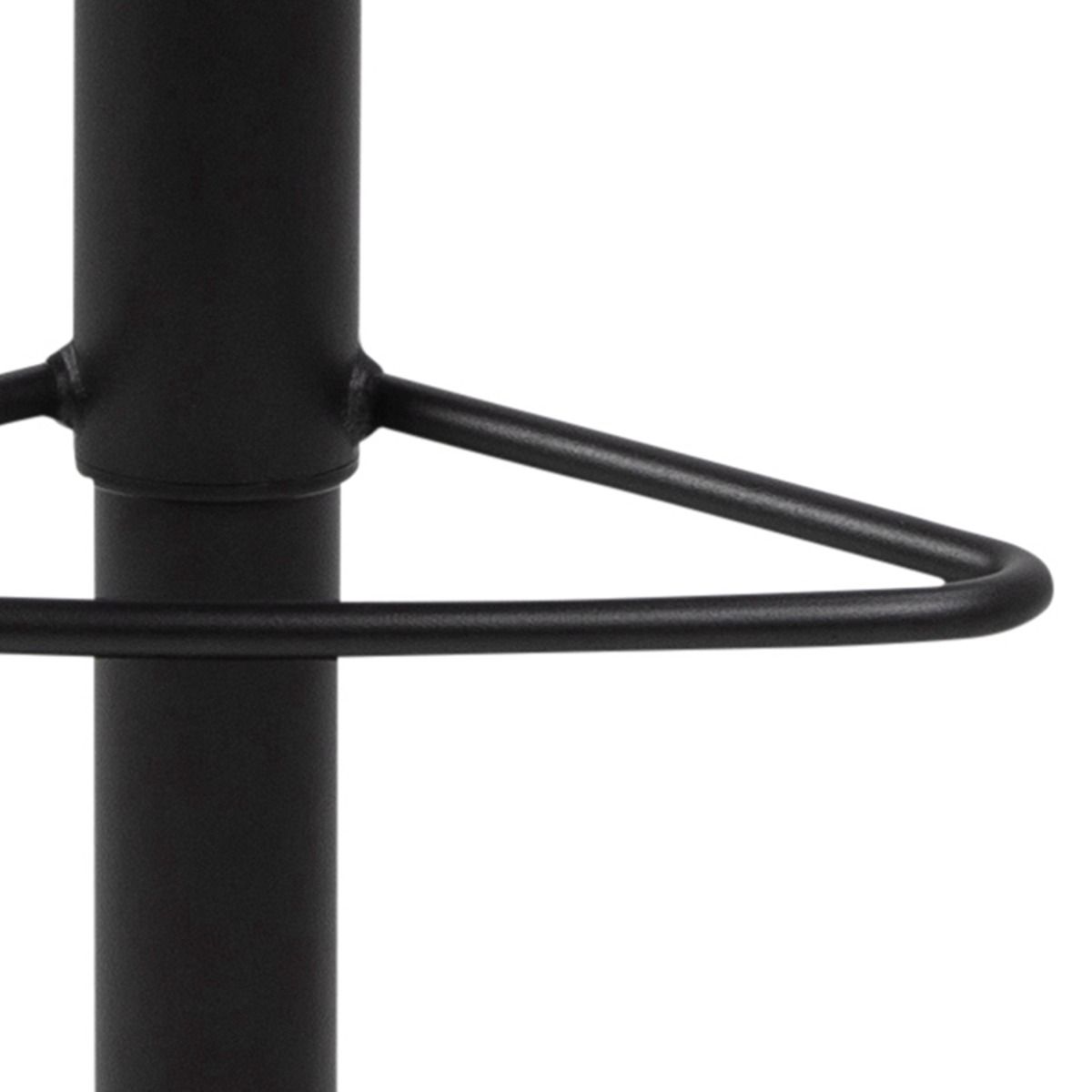 Kimmy Bar Stools Set of 2 – Brown Fabric with Swivel & Gas Lift | Industrial Style with Black Steel Base