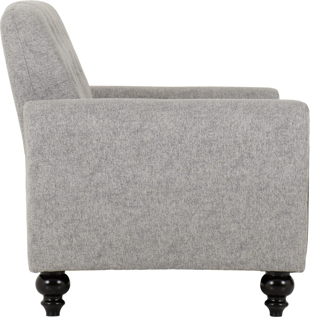 Chester 3+2 sofa set in light grey fabric with wooden feet – modern upholstered living room suite