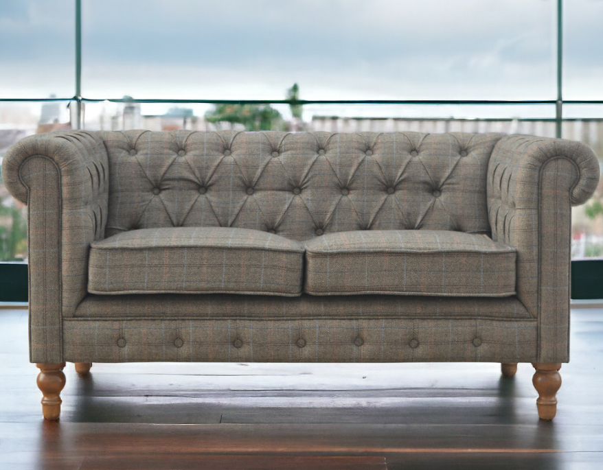 Multi Tweed 2 Seat Chesterfield