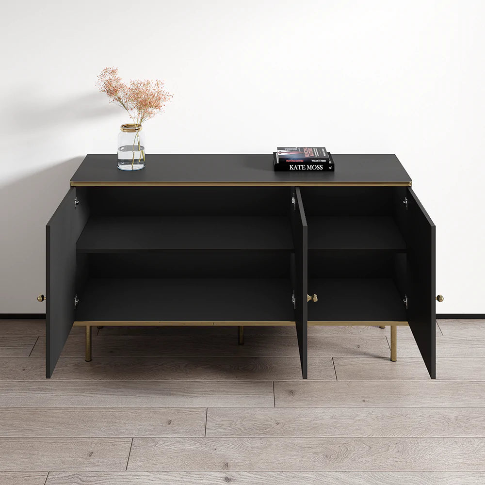 Black and Gold 3 Door Sideboard – Maison Signature