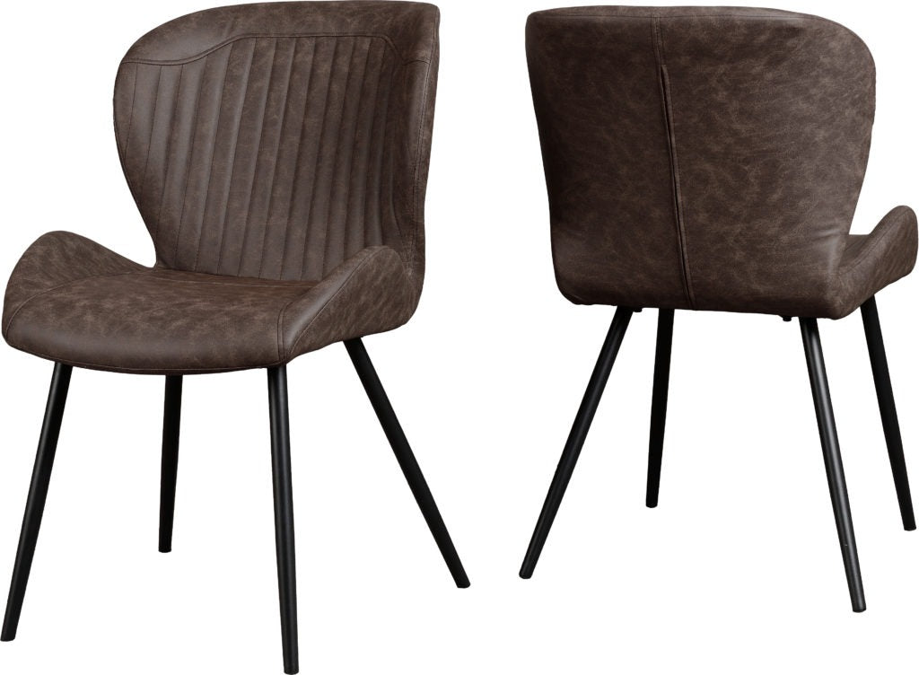 Quebec Faux Leather Dining Chairs – Set of 4