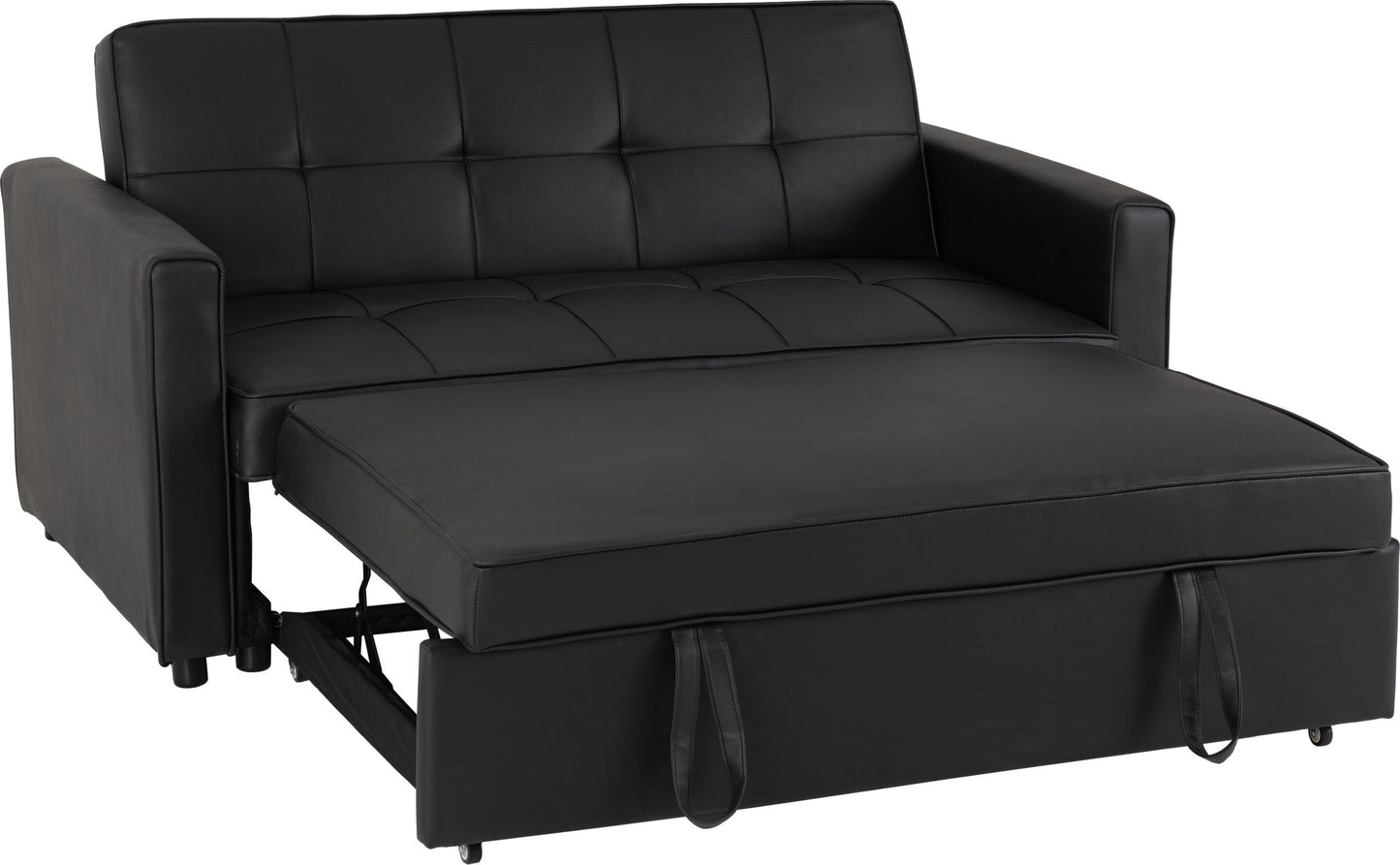 Astoria Sofa Bed in Black Faux Leather