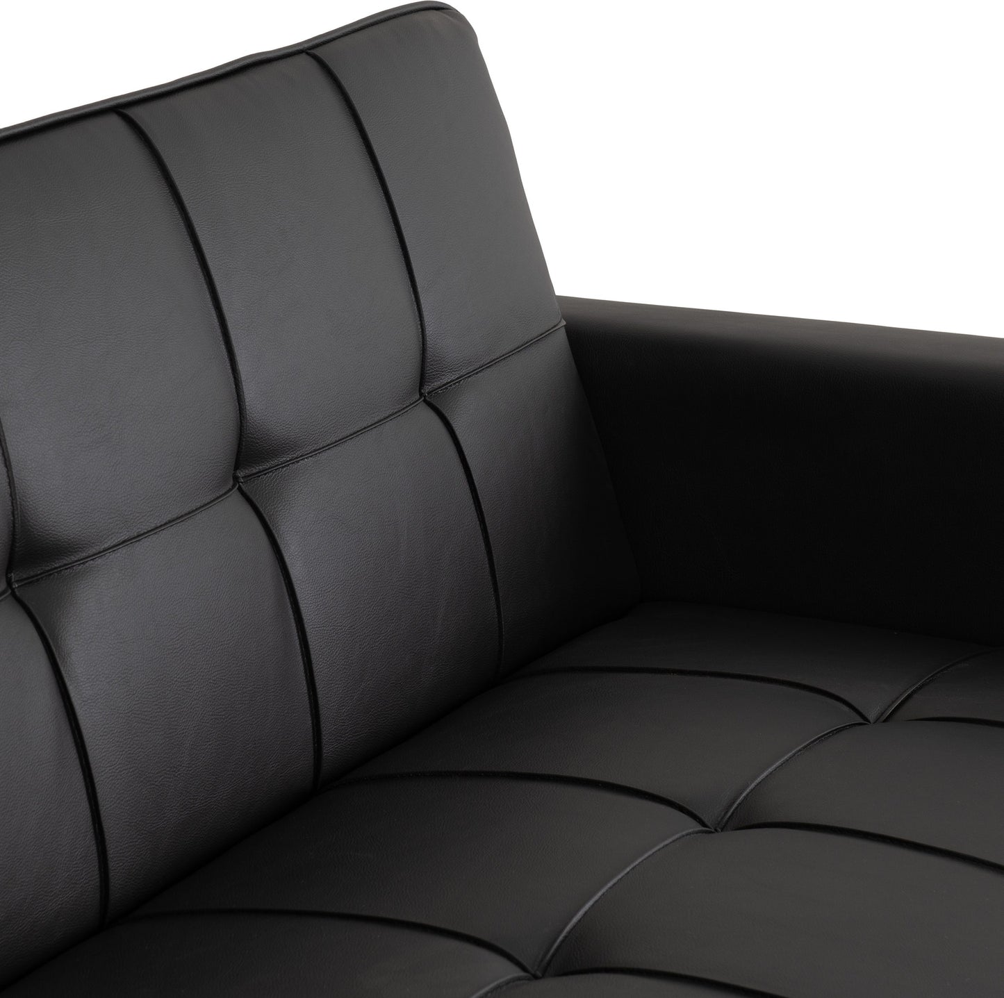Astoria Sofa Bed in Black Faux Leather