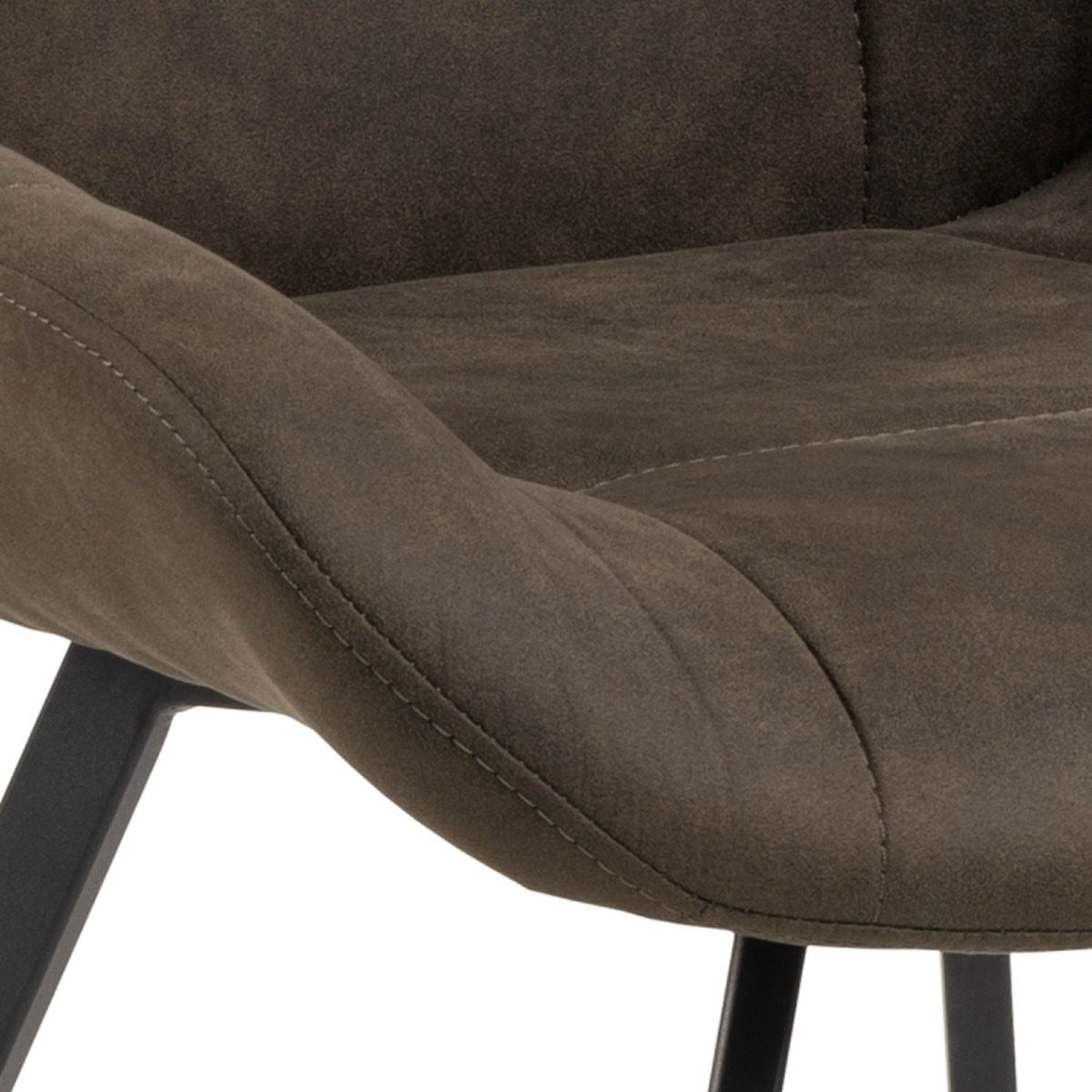 Waylor Set of 2 Anthracite Fabric Dining Chairs