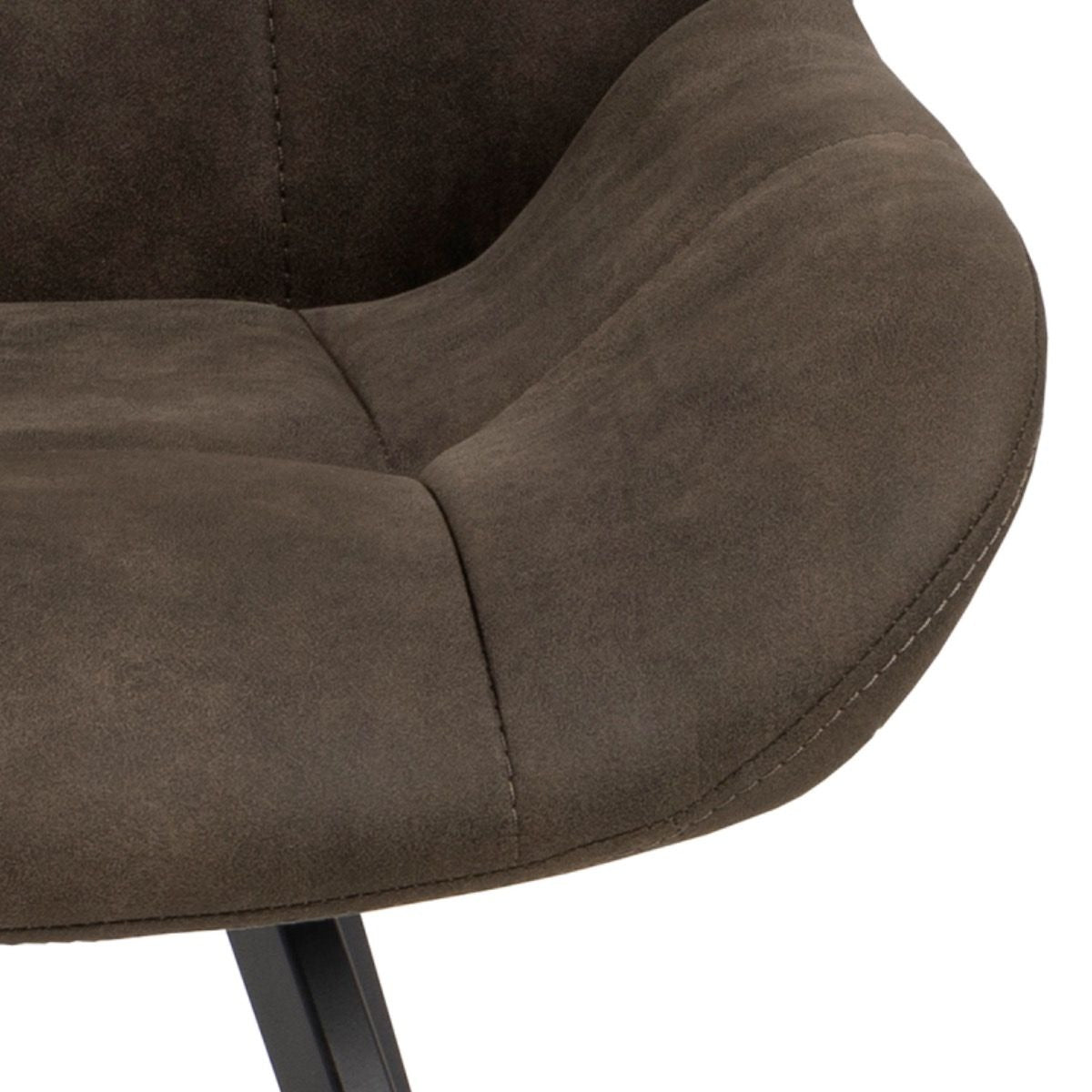 Waylor Set of 2 Anthracite Fabric Dining Chairs