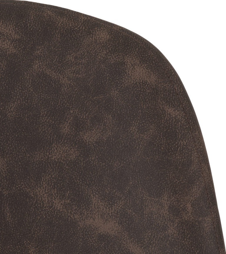 Athens Set of 2 Brown Faux Leather Dining Chairs