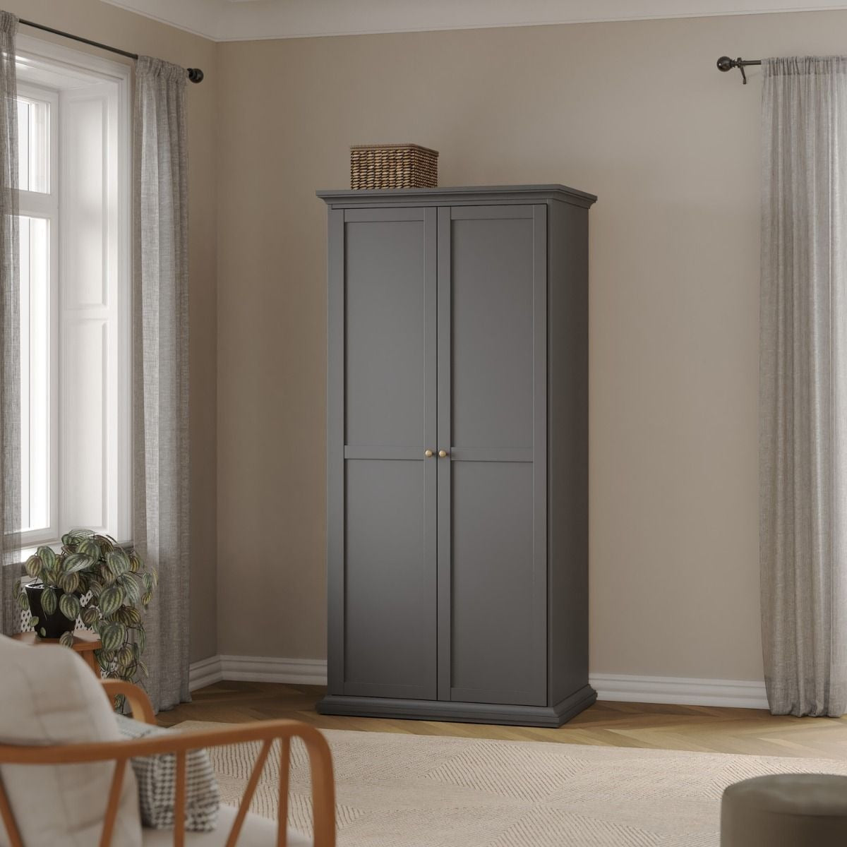 Paris 3-Piece Bedroom Set in Matt Grey