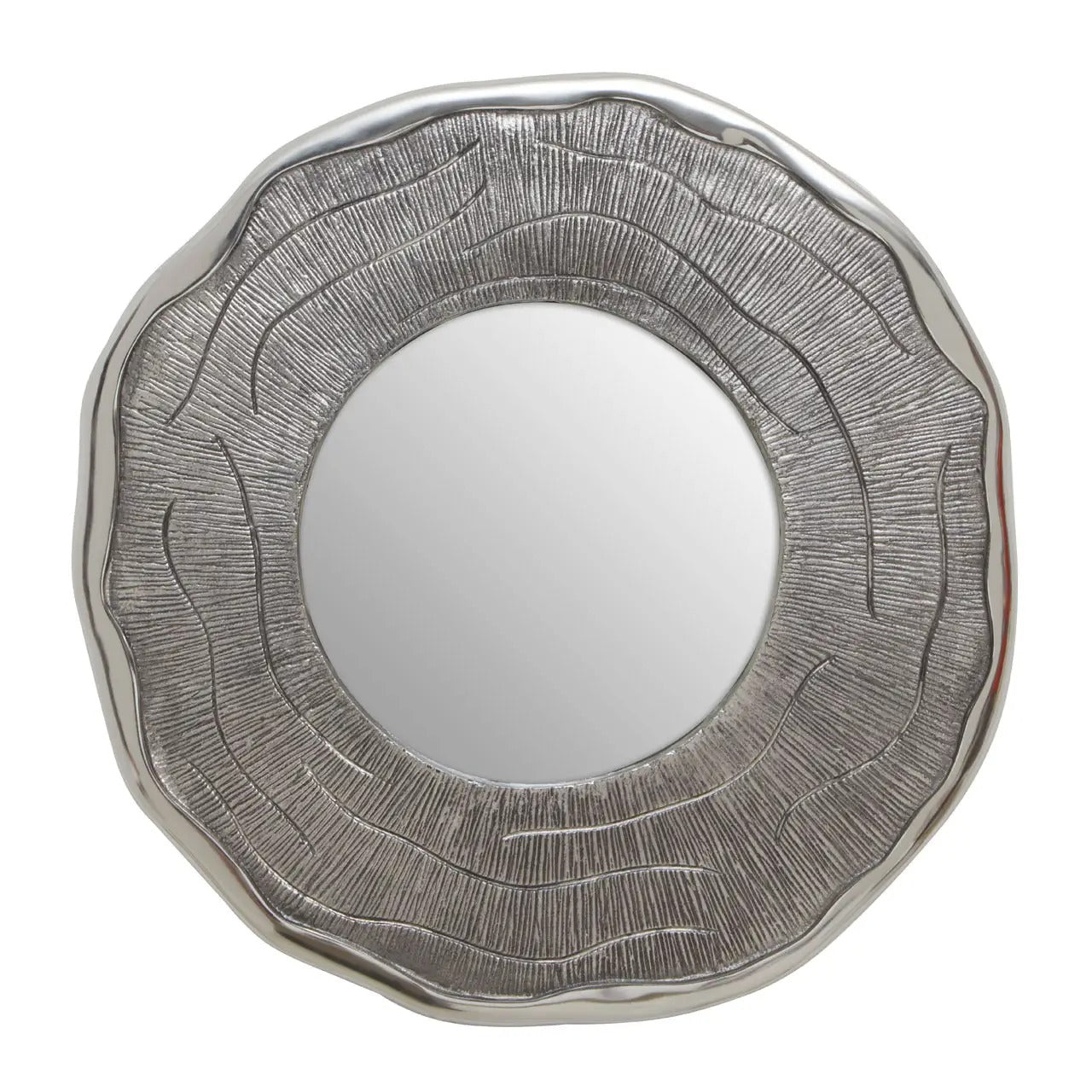 Silva Oak Effect and Silver Wall Mirror