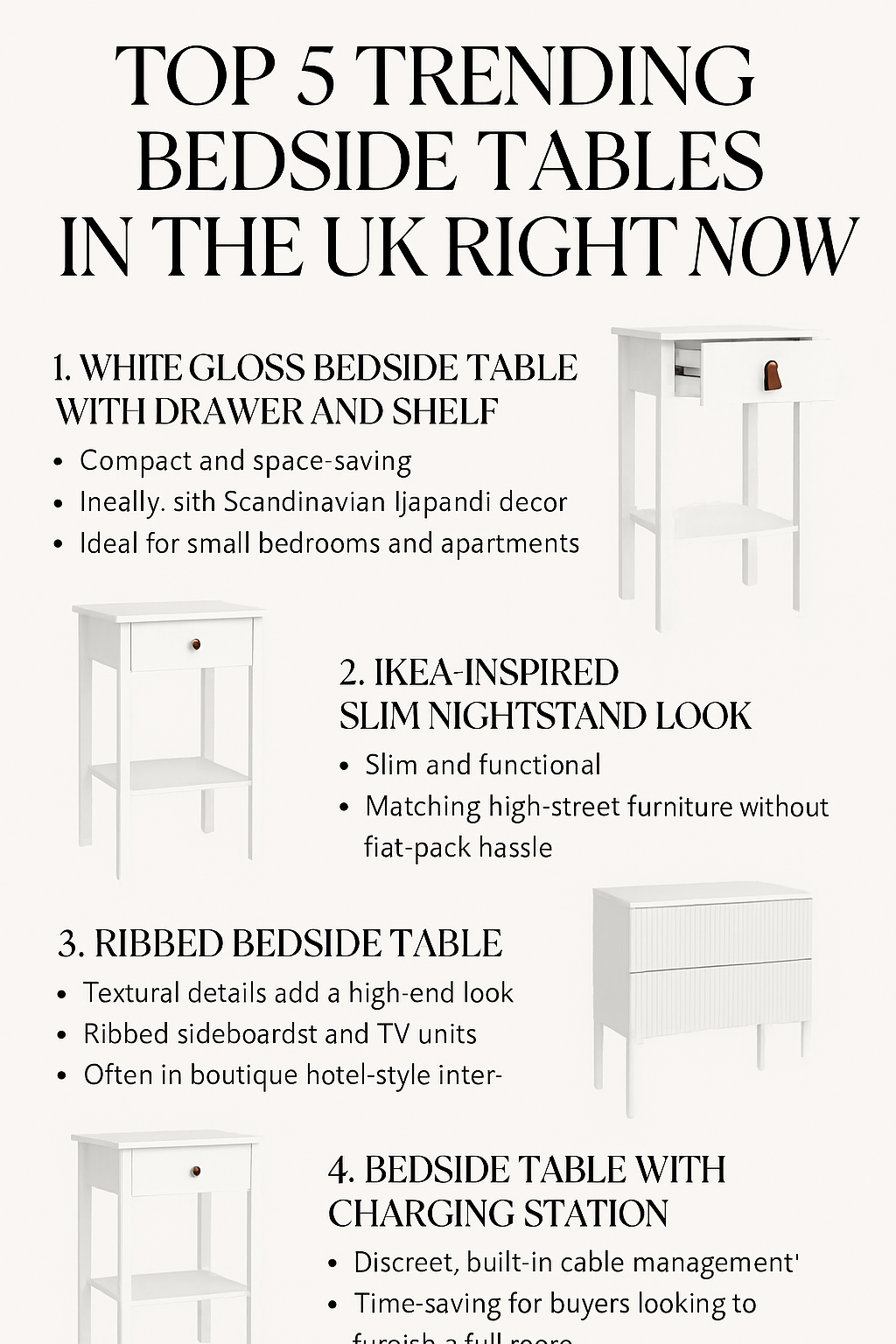 Top 5 Trending Bedside Tables in the UK Right Now