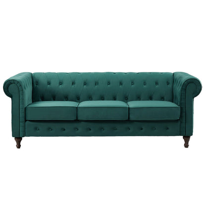 Velvet Chesterfield 3-Seater Sofa – Available in 5 Colours