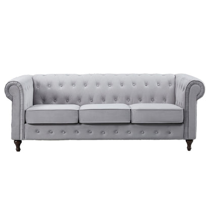 Velvet Chesterfield 3-Seater Sofa – Available in 5 Colours