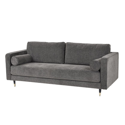Richmond Grey Upholstered Sofa – Classic Modern 3-Seater with Bolster Cushions