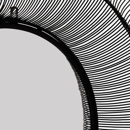 Chico Large Black Wire Wall Mirror – 120cm Industrial Grid Design