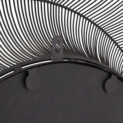 Chico Large Black Wire Wall Mirror – 120cm Industrial Grid Design