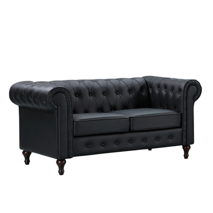 Classic Chesterfield 2-Seater Sofa in Leather – Available in 4 Colours