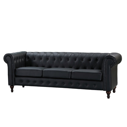 Classic Chesterfield 3-Seater Sofa in Leather – Available in 4 Colours