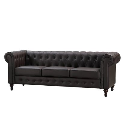 Classic Chesterfield 3-Seater Sofa in Leather – Available in 4 Colours