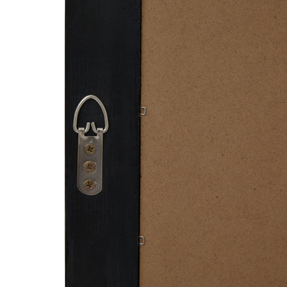 Black Wood XL Window Mirror – Tall Multi-Pane Architectural Wall Mirror