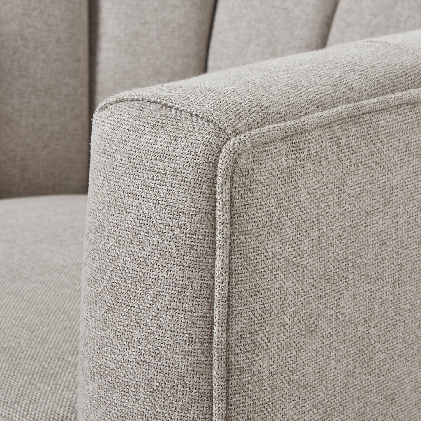 Lily Swivel Chair – Oatmeal Twill Upholstered Armchair