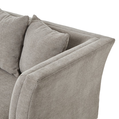 Vesper Taupe Cushion Back 3-Seater Sofa – Contemporary Lounge Seating
