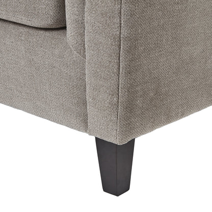 Vesper Taupe Cushion Back 3-Seater Sofa – Contemporary Lounge Seating