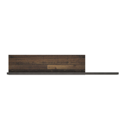 Brooklyn Wall Shelf – Walnut and Dark Matera Grey Finish
