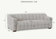 Aluxo Astoria 3 Seater Sofa – Iron Bouclé Upholstery | Modern Chesterfield Style