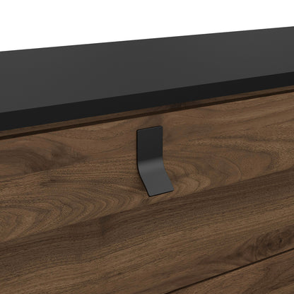 Ry 3-Piece Bedroom Furniture Set – Matt Black Walnut | Wardrobe, Chest & Bedside Cabinet