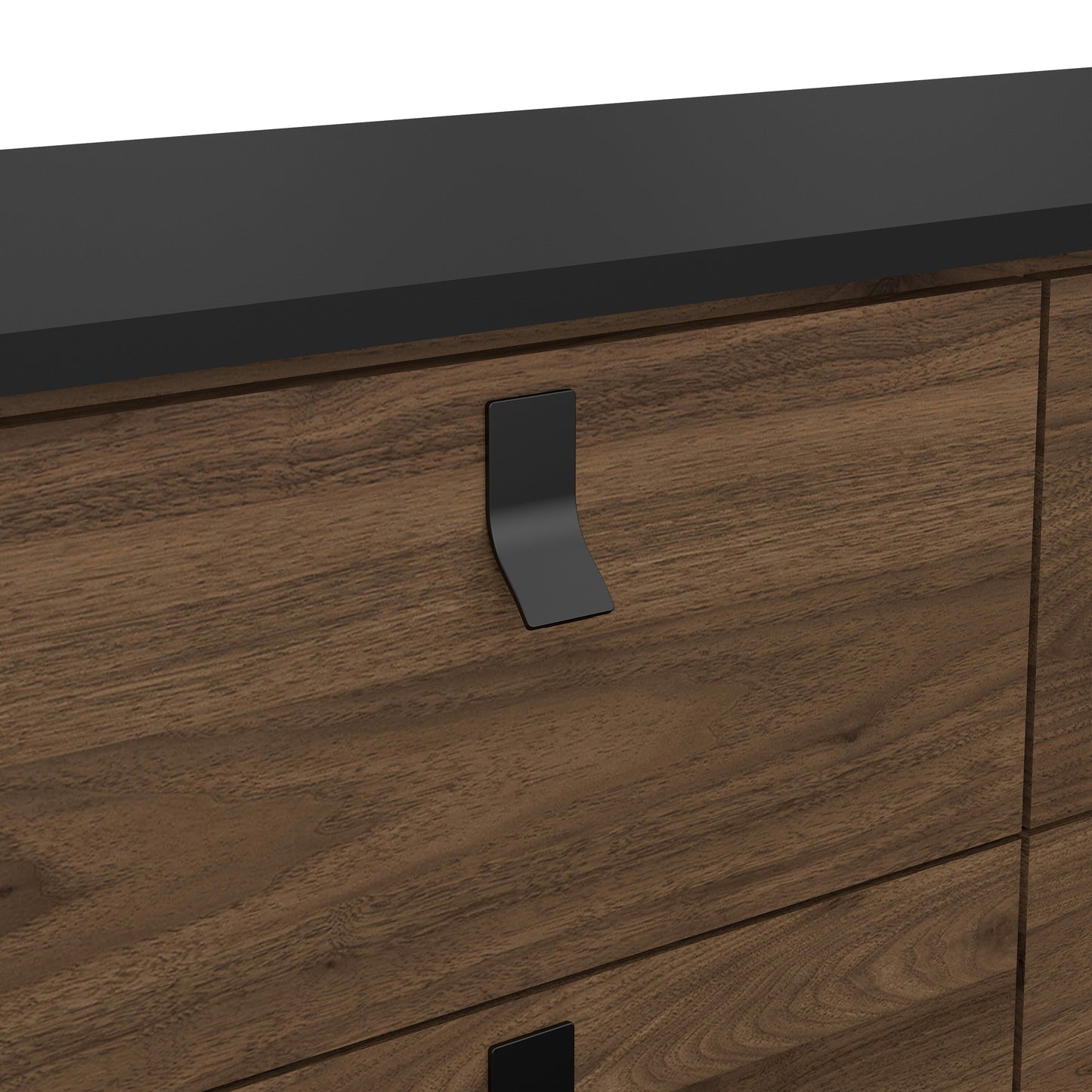 Ry 3-Piece Bedroom Furniture Set – Matt Black Walnut | Wardrobe, Chest & Bedside Cabinet