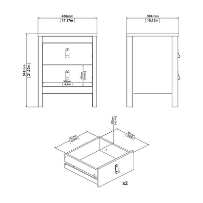 Barcelona 3-Piece Bedroom Furniture Set – Jackson Hickory Oak | Wardrobe, Chest & Bedside Table